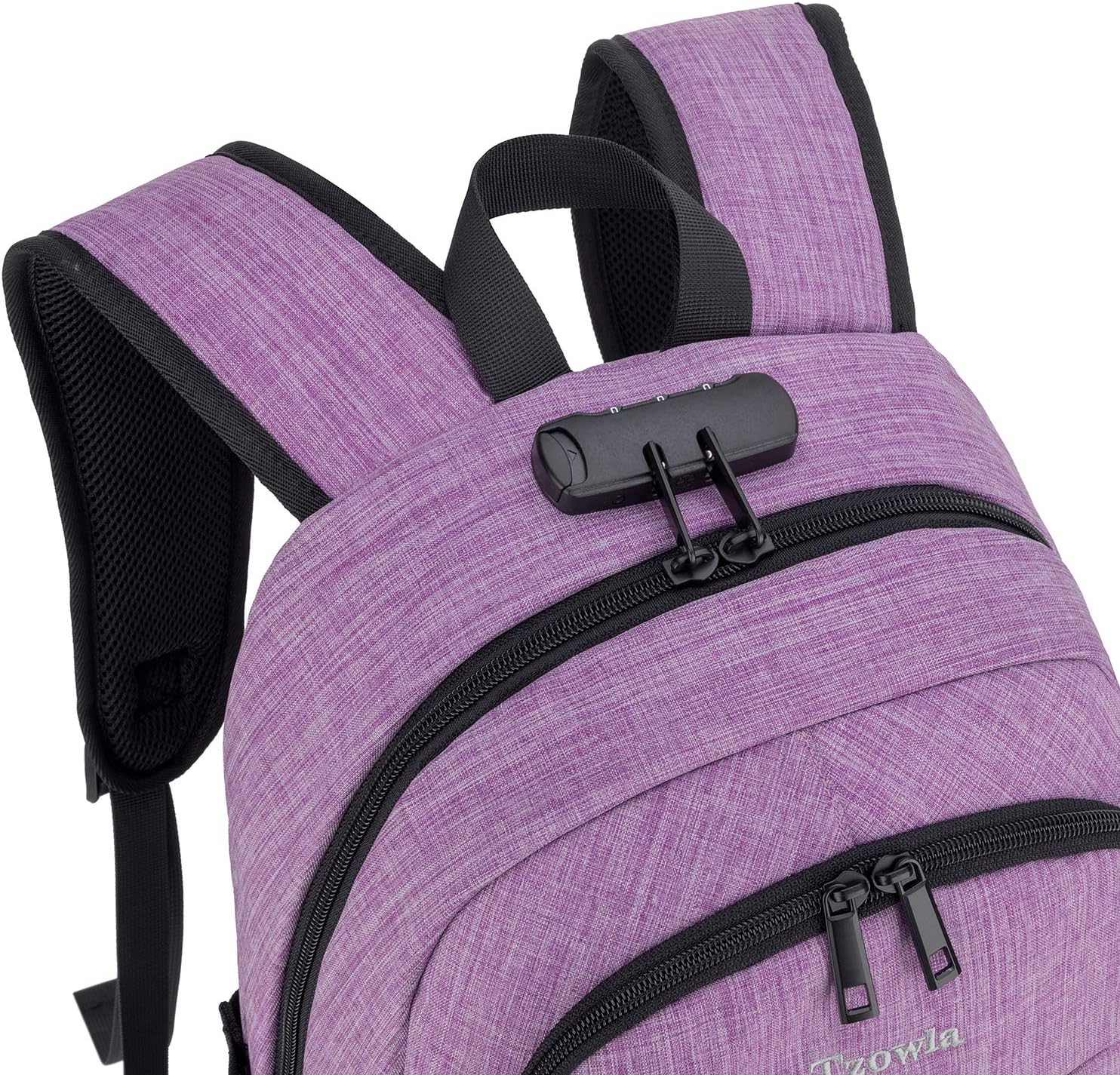 Thumbnail 3 de Tzowla Mochila Antirrobo con Puerto USB, 15.6", Morado