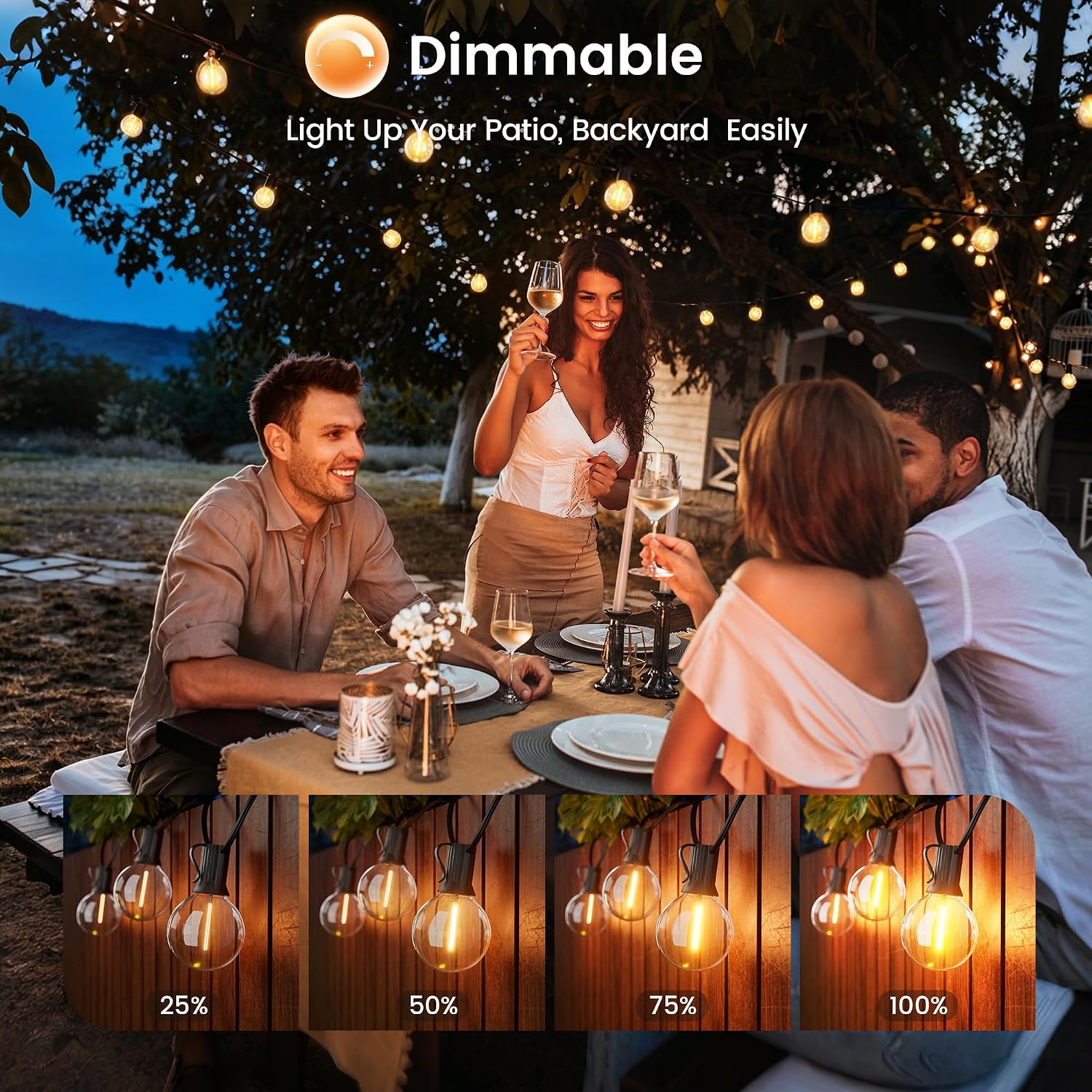 Thumbnail 6 de ALEXPEX AP-G40-27FT Outdoor String Lights, 2200K, Dimmable, IP65