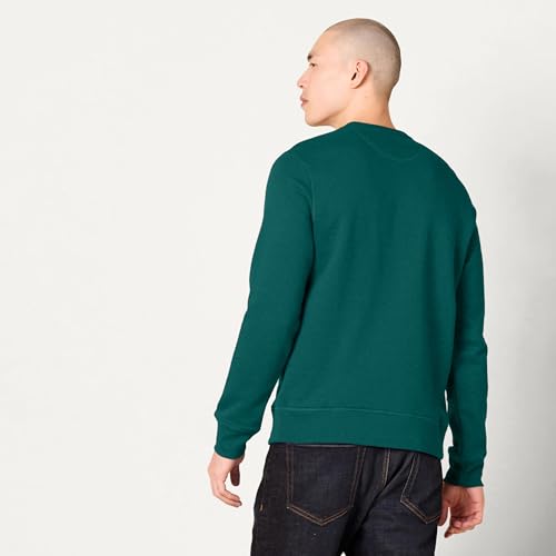Detalle de Amazon Essentials Sweat-Shirt à col Rond en Polaire pour Homme — Vert Forêt (Grandes Tailles Disponibles)
