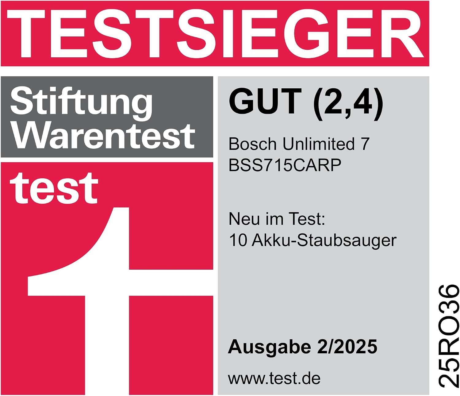 Thumbnail 1 de Bosch Unlimited 7 BSS715CARP Akku-Staubsauger 5,0 Ah 🧹