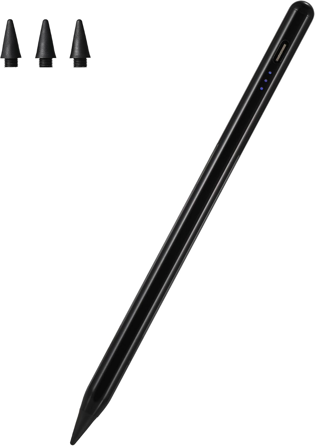 Detalle de Waiktyne Stylus Pen for iPad, Black Aluminum, Palm Rejection and Tilt Sensitivity