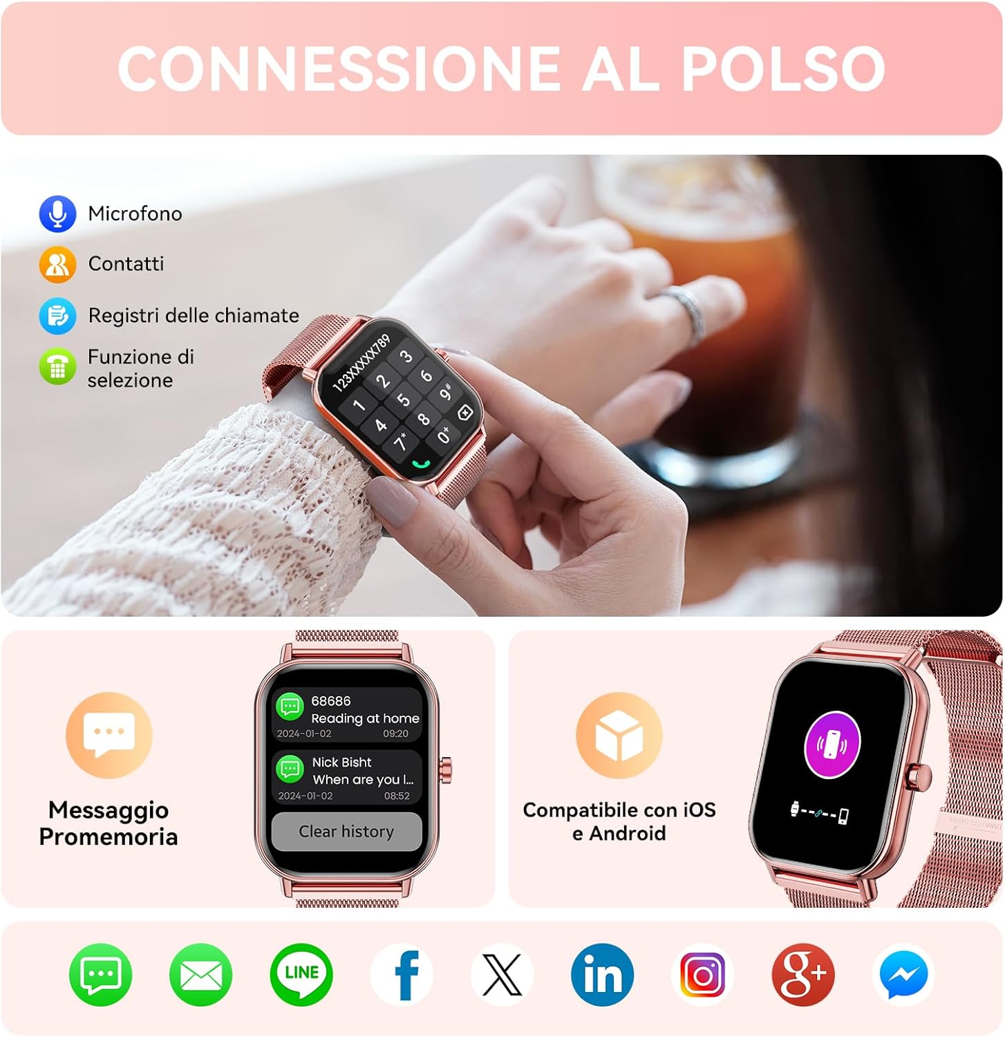 Detalle de Haulvean Montre Connectée 1,85" pour sport et santé