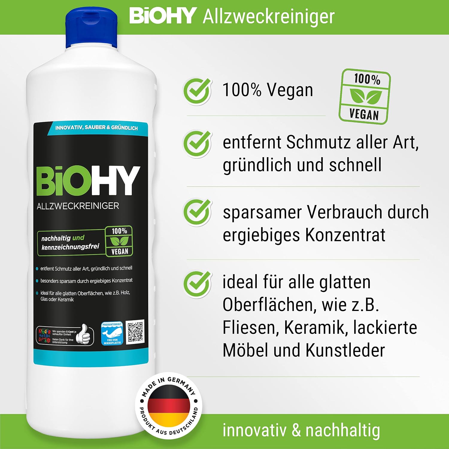 Detalle 2 de BIOHY Zestaw koncentratów do szyb i powierzchni, 3 × 1 l