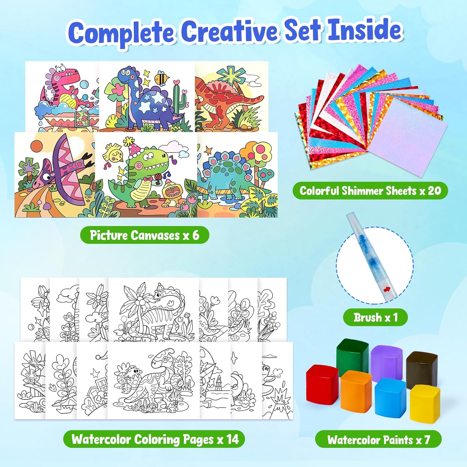 Thumbnail 4 de JoyCat Paint with Water Coloring Books – Dinosaurs (Ages 4–8)