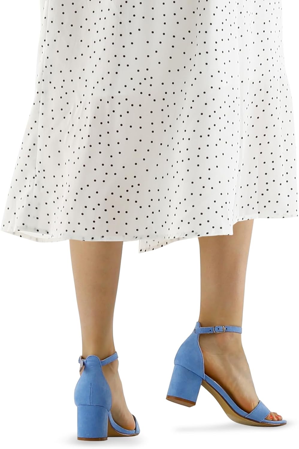 Detalle 2 de mysoft chunky low heel ankle strap sandals