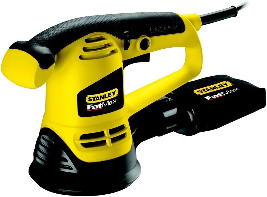 Detalle de STANLEY FATMAX FME440K-QS Levigatrice Rototbitale 480 W, 230 V: potenza, controllo e praticità in cantiere