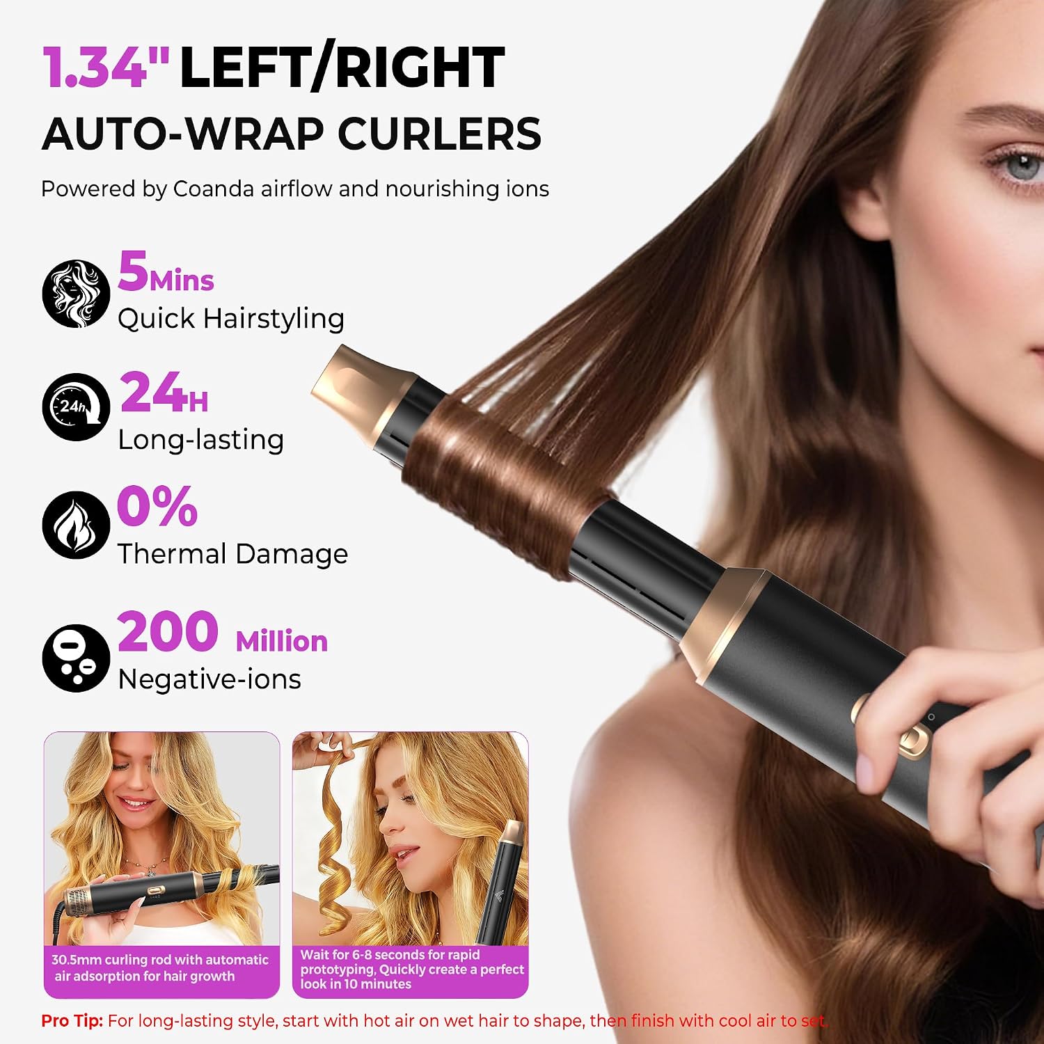 Detalle 2 de UMIGA 5 in 1 Airstyler Set mit 1000 W