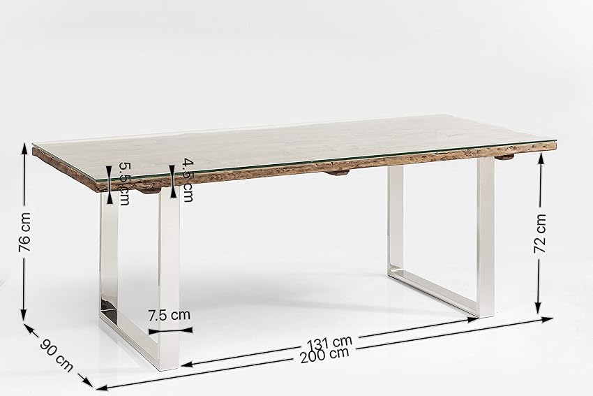 Detalle de KARE 82849 Mesa rústica blanco