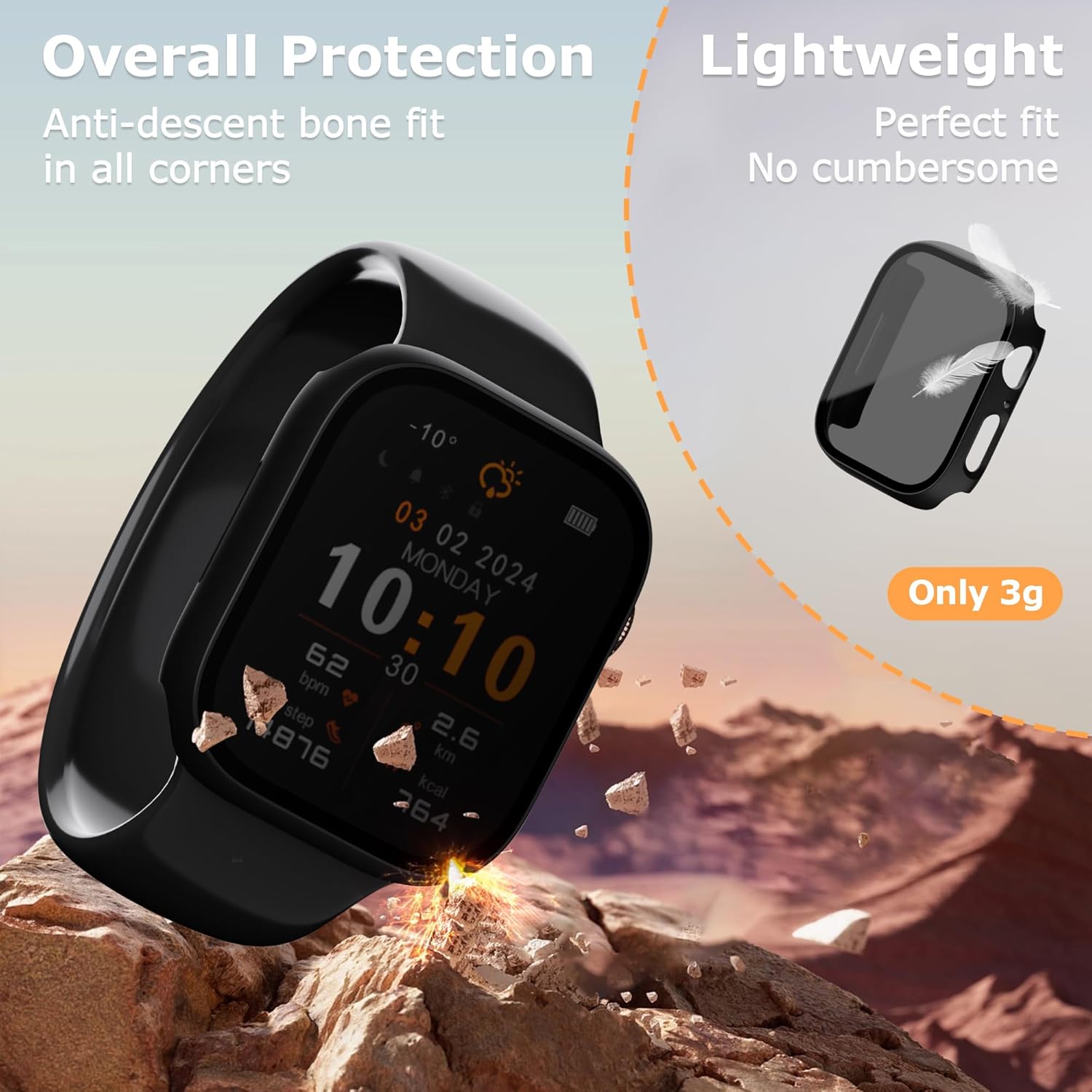 Thumbnail 4 de LINTEKER Privacy Screen Protector Case for Apple Watch 41mm (Series 9/8/7): Ultra‑Thin, Anti‑Peep Protection