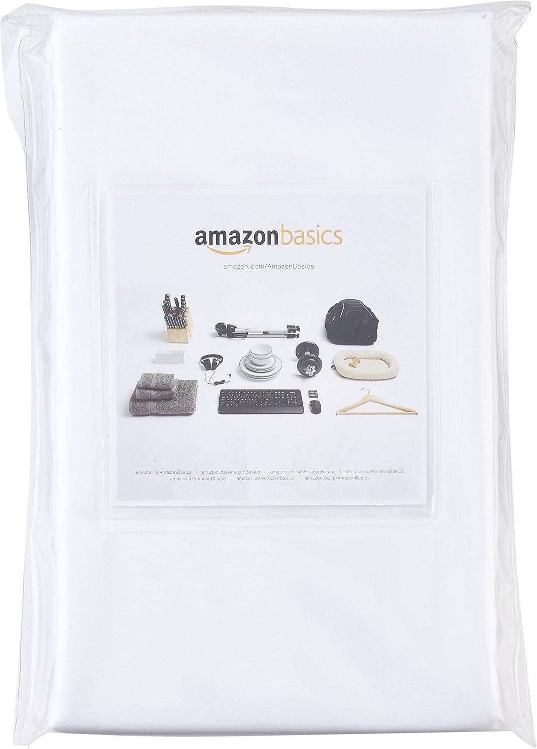 Detalle de Amazon Basics Deluxe Kissenbezug 80x80 cm, Satin 400 Fadenzahl, 2er-Pack, 100% Baumwolle, Weiß