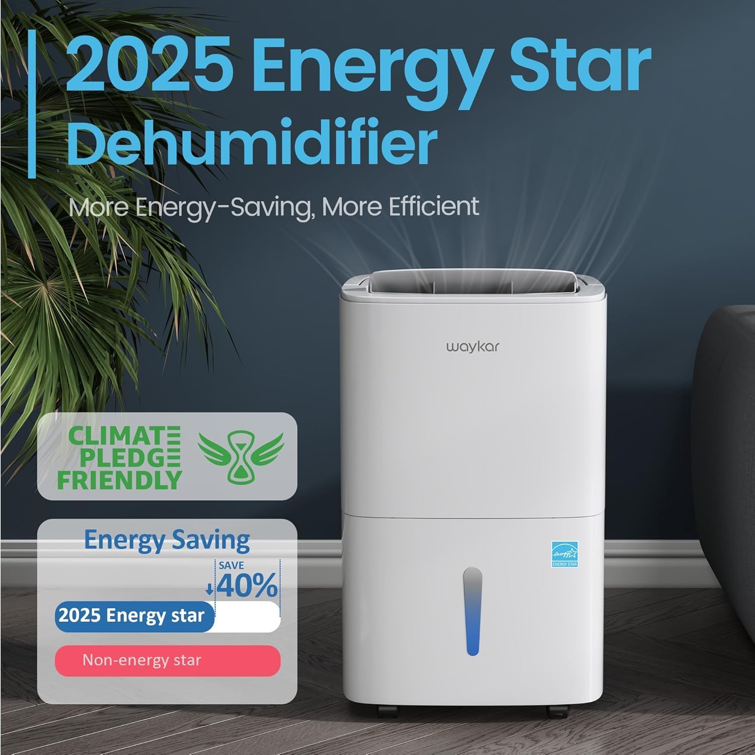 Detalle de Waykar Dehumidifier, 80-Pint Capacity