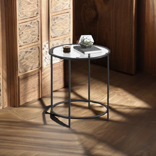 Thumbnail 5 de VASAGLE Round Side Table with Tempered Glass