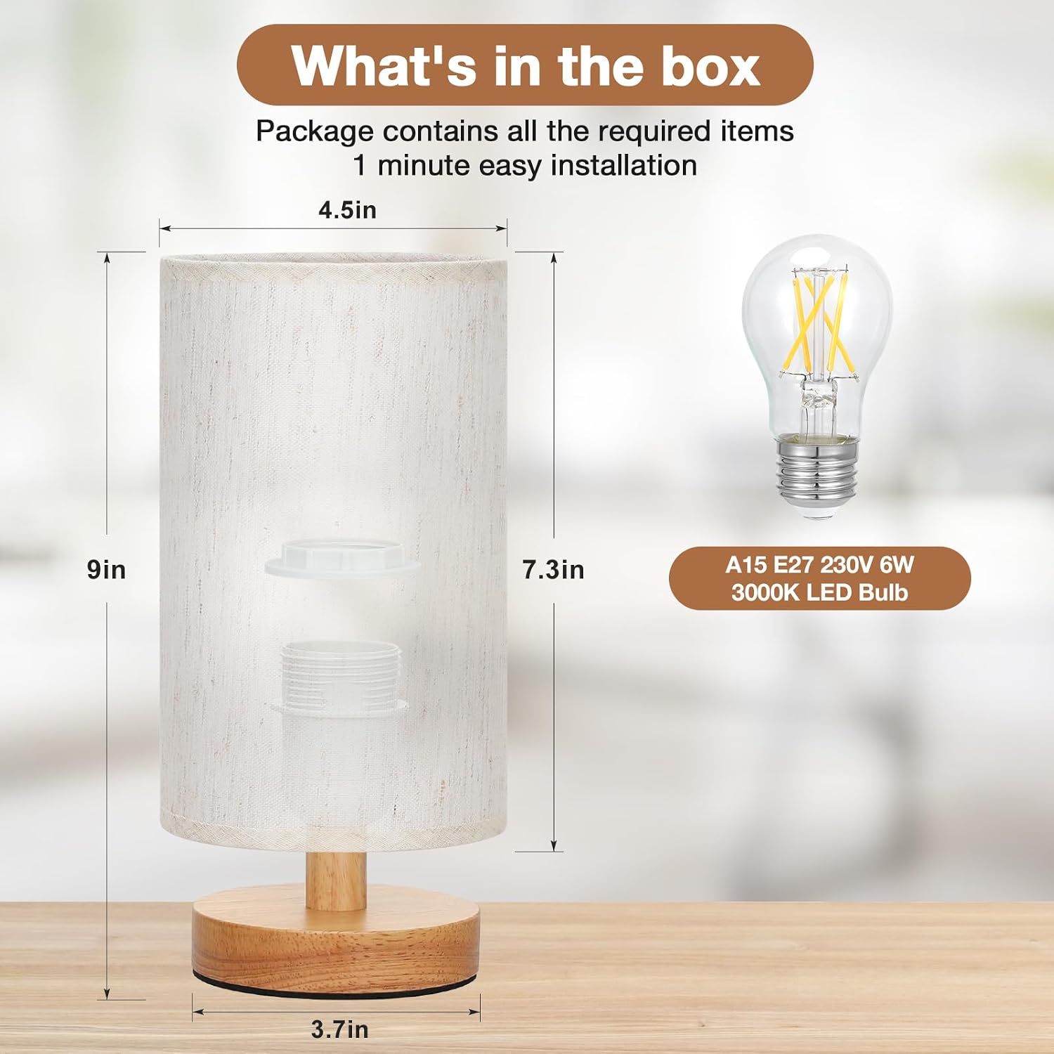 Thumbnail 6 de Aooshine Bedside Lamps 3000K warm table lamp 🛋