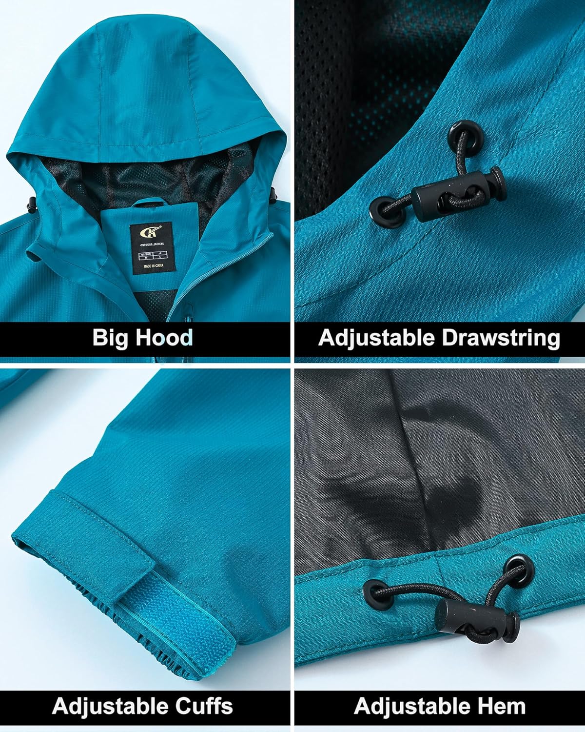 Thumbnail 5 de Tyhengta Women’s Waterproof Rain Jacket – Packable, Hooded, Lightweight Outdoor Coat