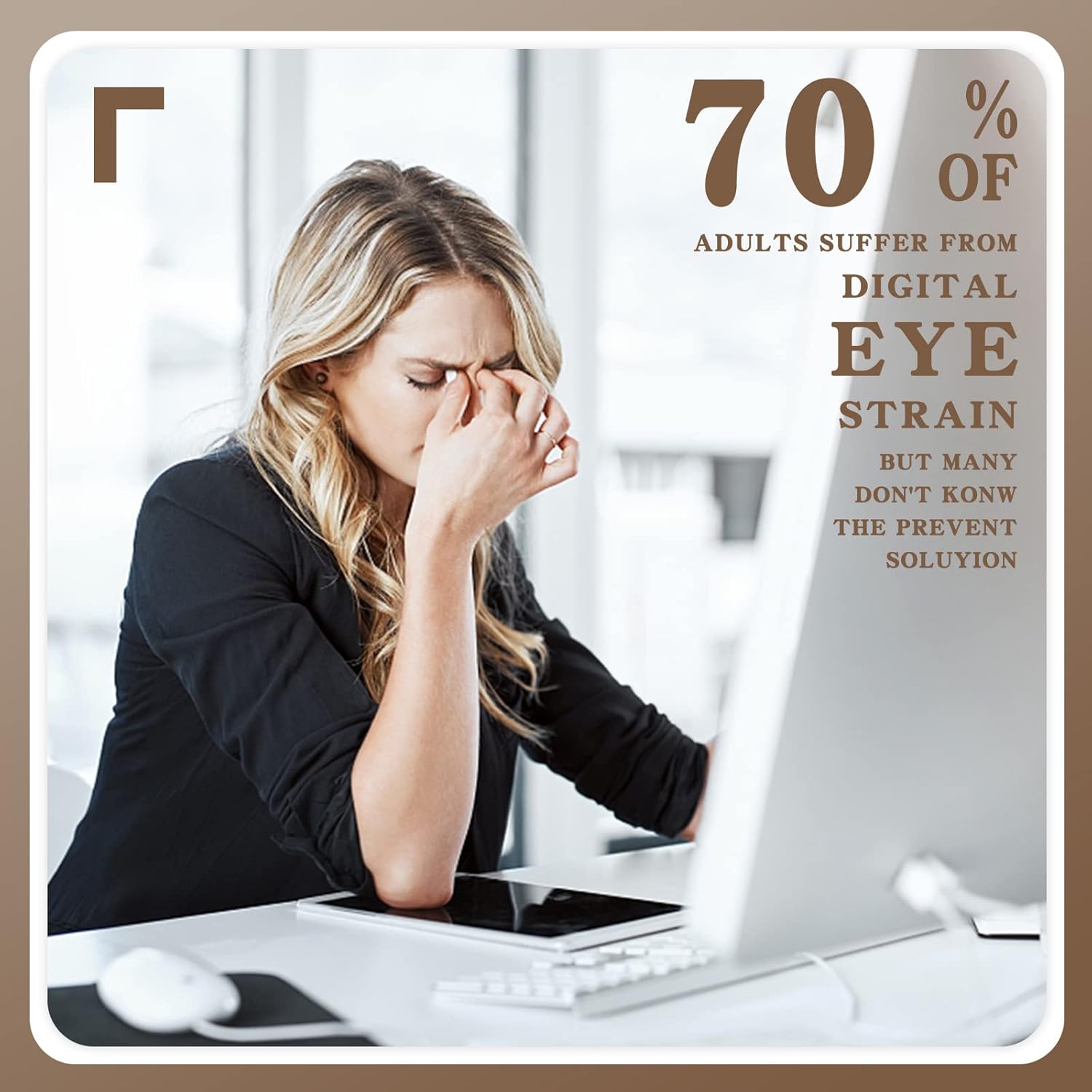 Thumbnail 1 de FONHCOO Blue Light Blocking Glasses for Computer Use – TR90 Round Transparent Frames