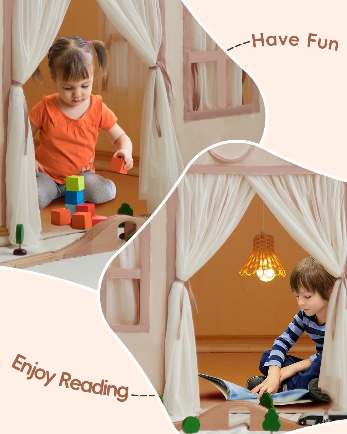 Detalle 1 de Kids tent playhouse 47-inch base fabric
