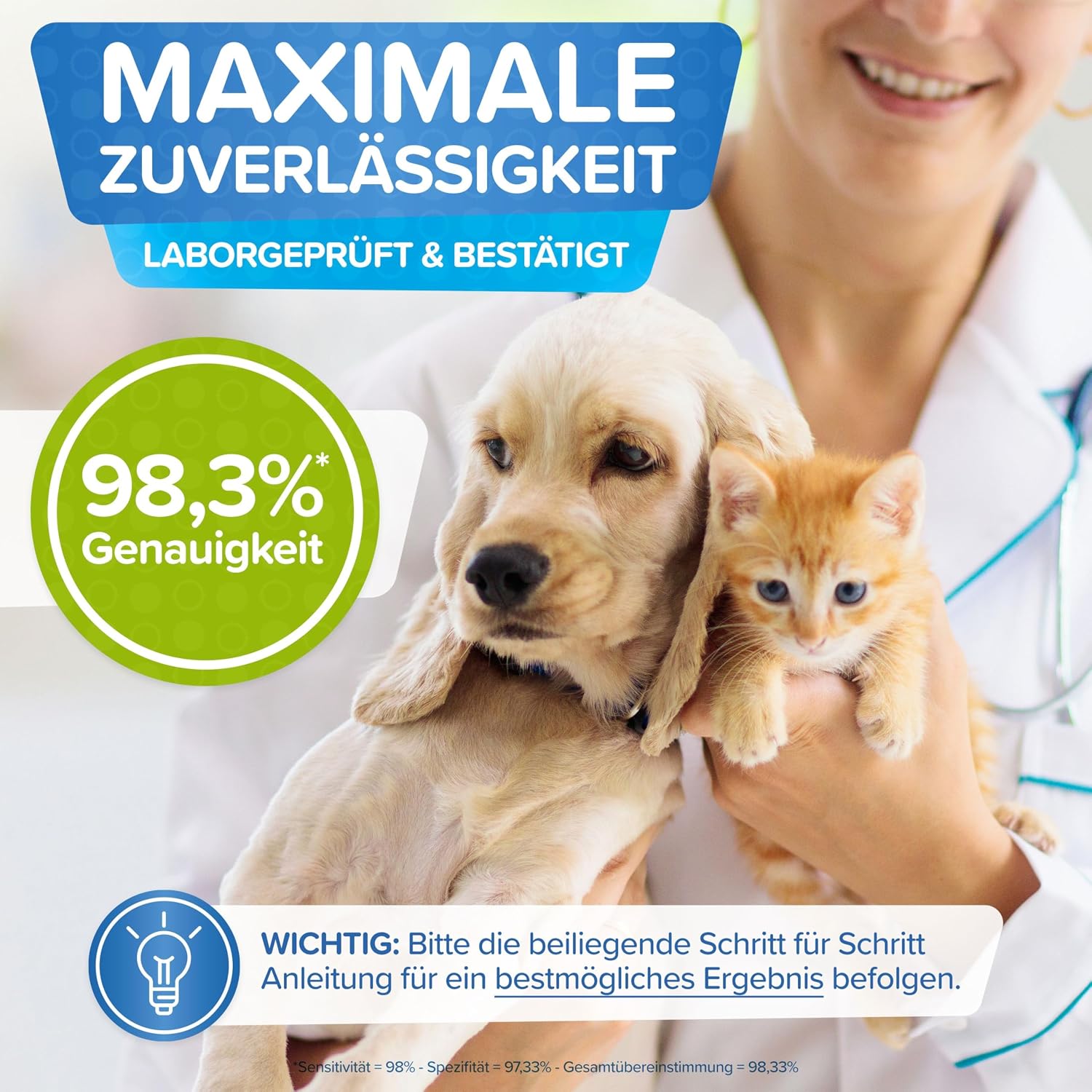 Detalle de Patronus Giardien Schnelltest Hund & Katze 2X
