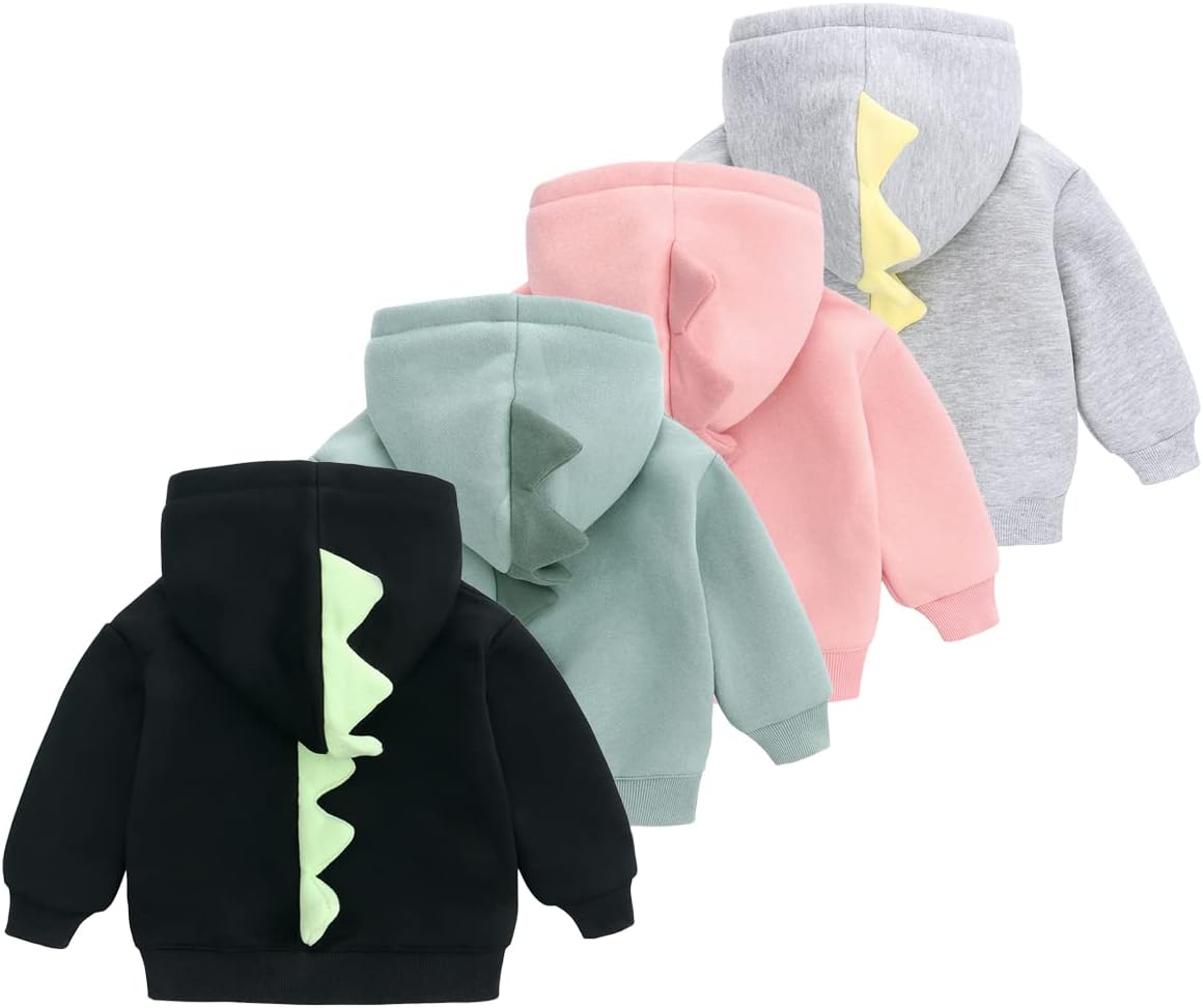 Thumbnail 6 de famuka Little Kids Dinosaur Hoodie: Unisex Toddler Sweatshirt for Everyday Warmth