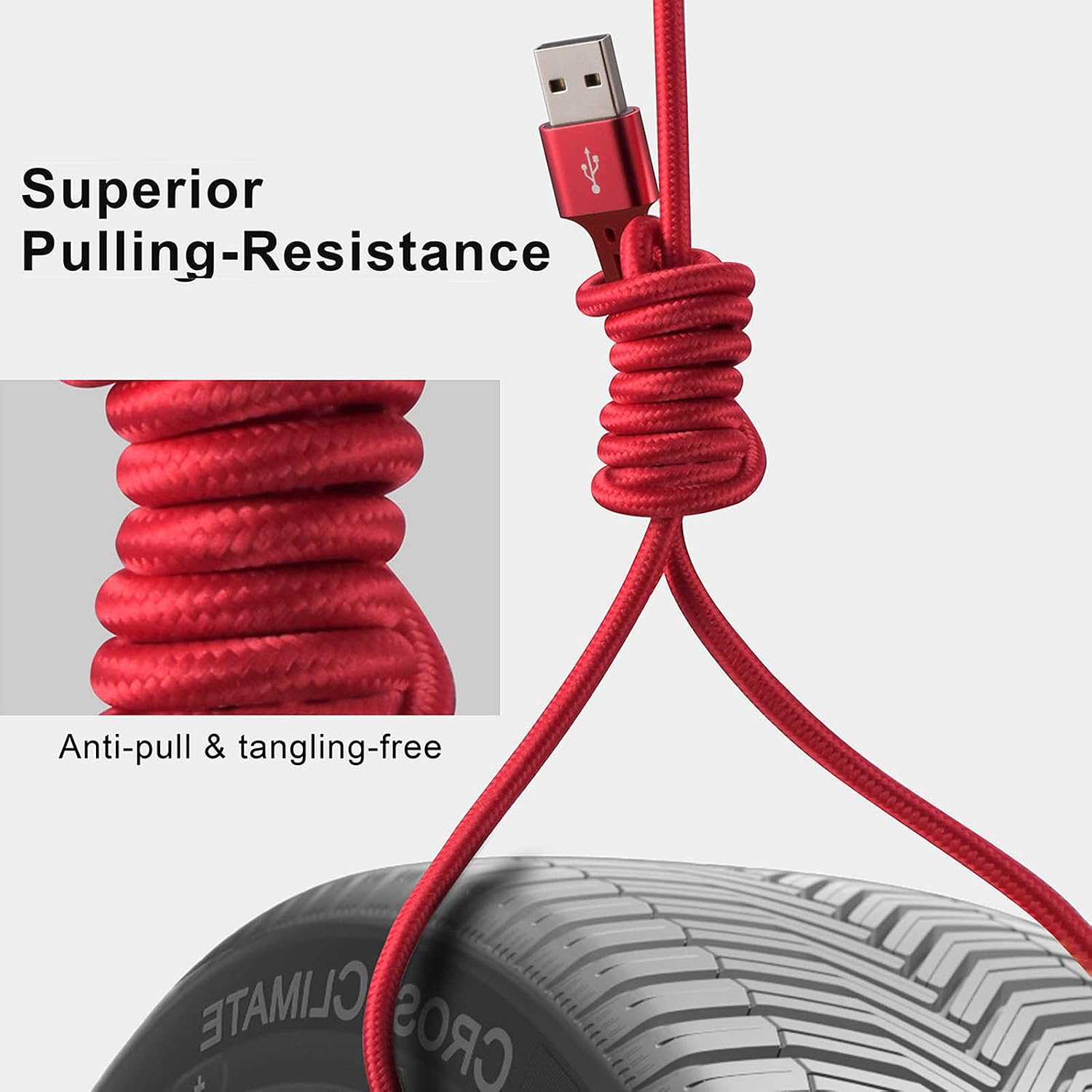 Detalle de 3Pcs 3A multi USB charging cable 1.5m