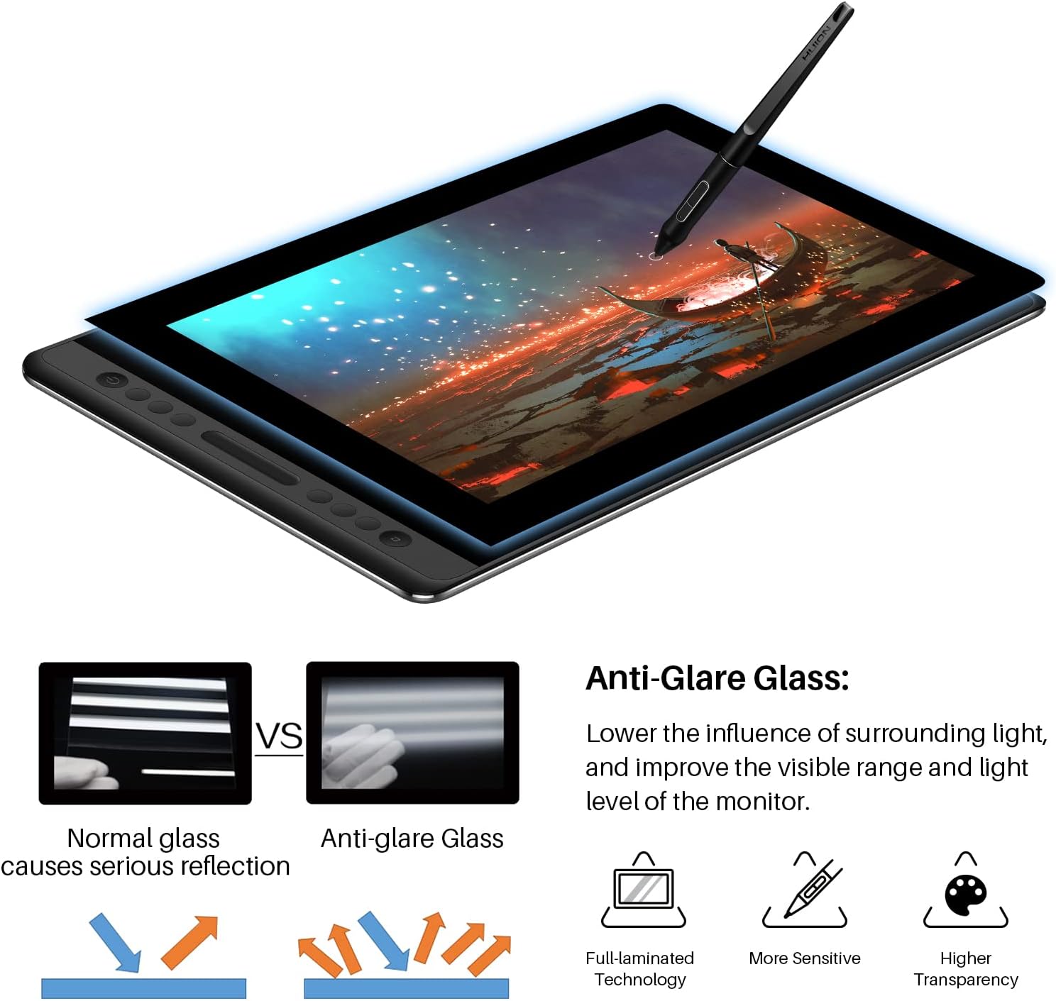 Detalle 2 de HUION KAMVAS Pro 16 15.6-inch Pen Display