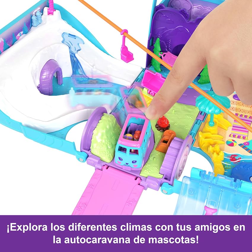 Thumbnail 4 de Polly Pocket Maleta de Vacaciones sobre Ruedas 🎒 con Muñecas