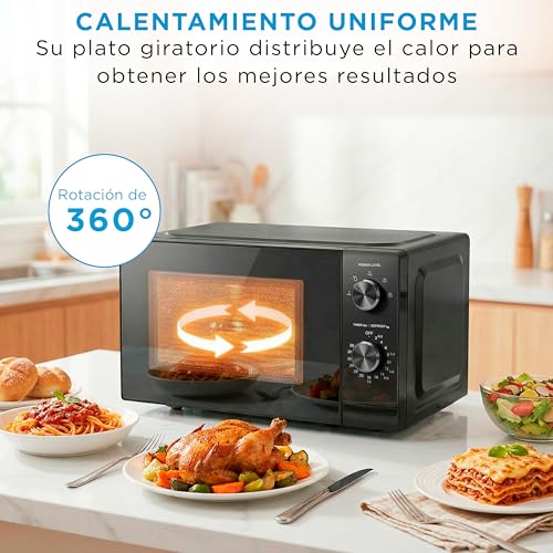 Thumbnail 7 de Midea microondas sobremesa de 20 litros y 700 W sin grill (plato giratorio, descongelación)