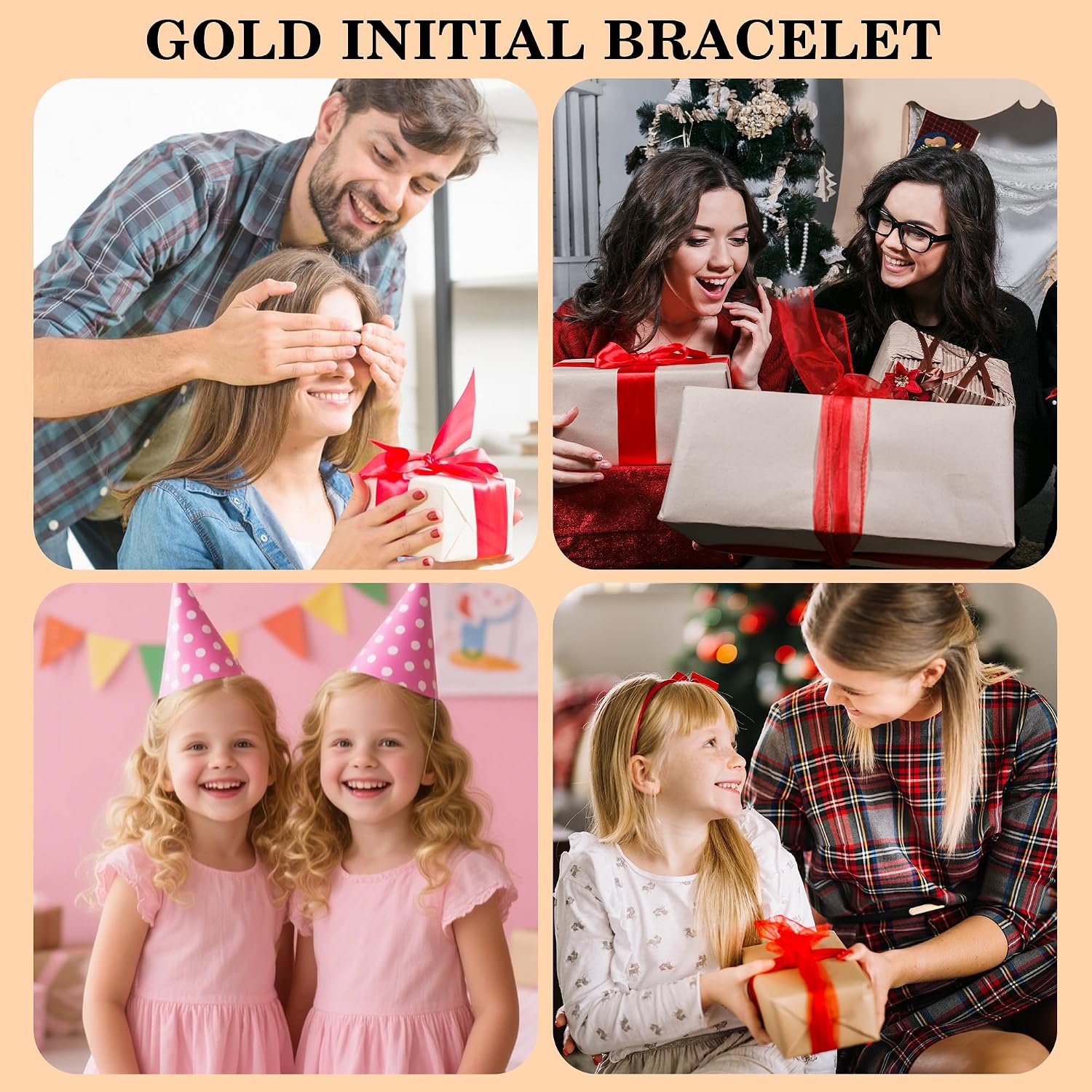 Thumbnail 6 de HAYOUWAY Liebesknoten-Armband Damen in Goldoptik mit Buchstaben (14K vergoldet)