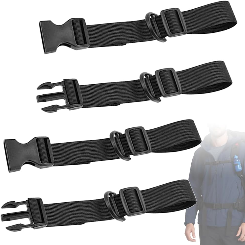 RcialrH 2 Pairs Chest Straps for Backpacks – Adjustable Sternum Straps with Quick Release