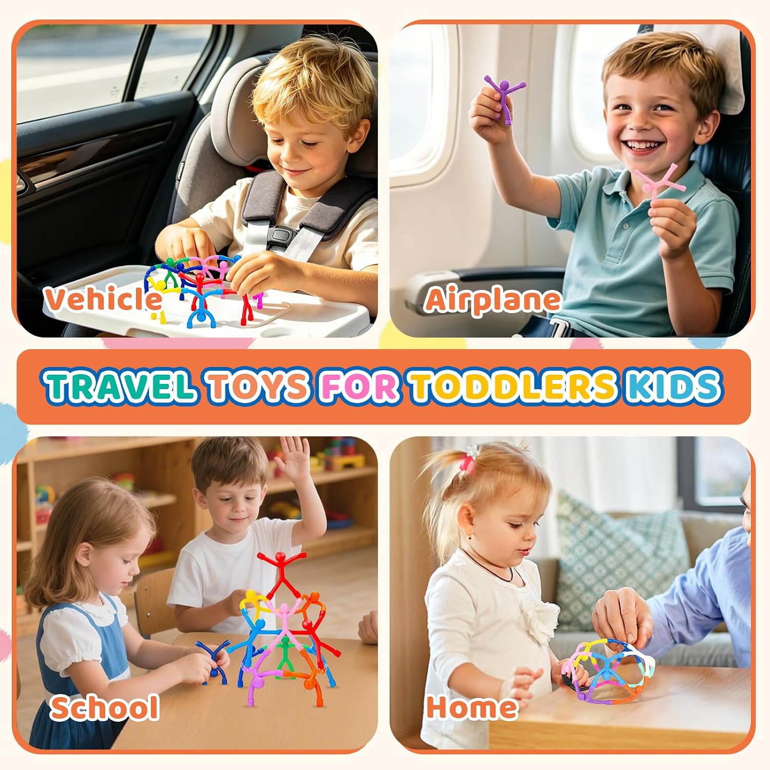 Thumbnail 4 de Houbobo Magnetic Travel Toys for Kids (12-Pack): Portable Magnetic Figures for Ages 3+