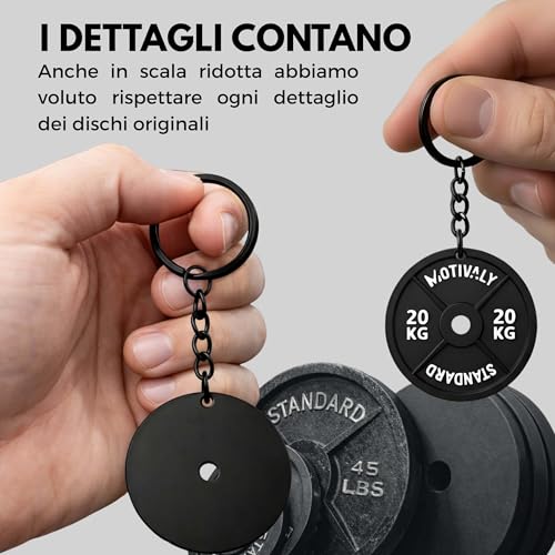 Thumbnail 7 de Motivaly Portachiavi Disco Palestra 20kg Old School – Dettagli e guida all'acquisto