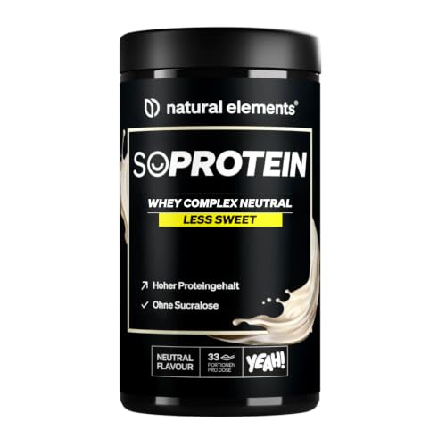 Detalle de Natural Elements Whey Protein Pulver Neutral 1kg – 25 g Protein pro Portion