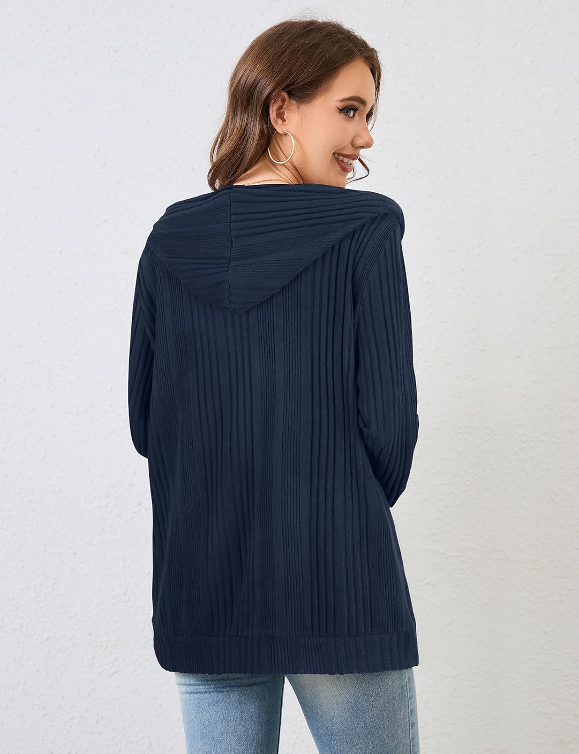 Thumbnail 1 de Flikity women’s zip-up cardigans hoodie with large pockets (M–XXL) – lightweight casual tunic jacket