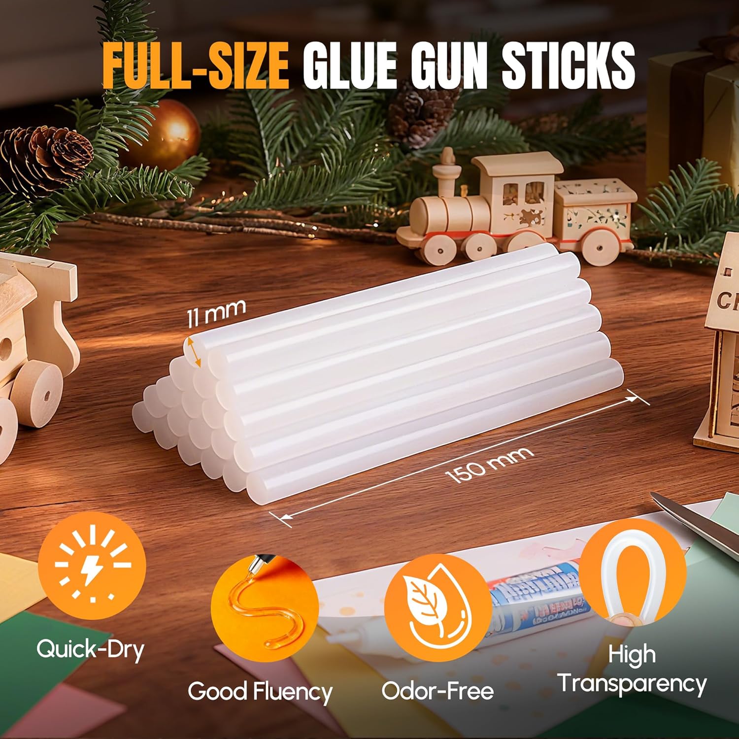 Thumbnail 2 de WORKPROX 80 W Cordless Hot Glue Gun with 90-Minute Runtime and 20-Piece Glue Sticks