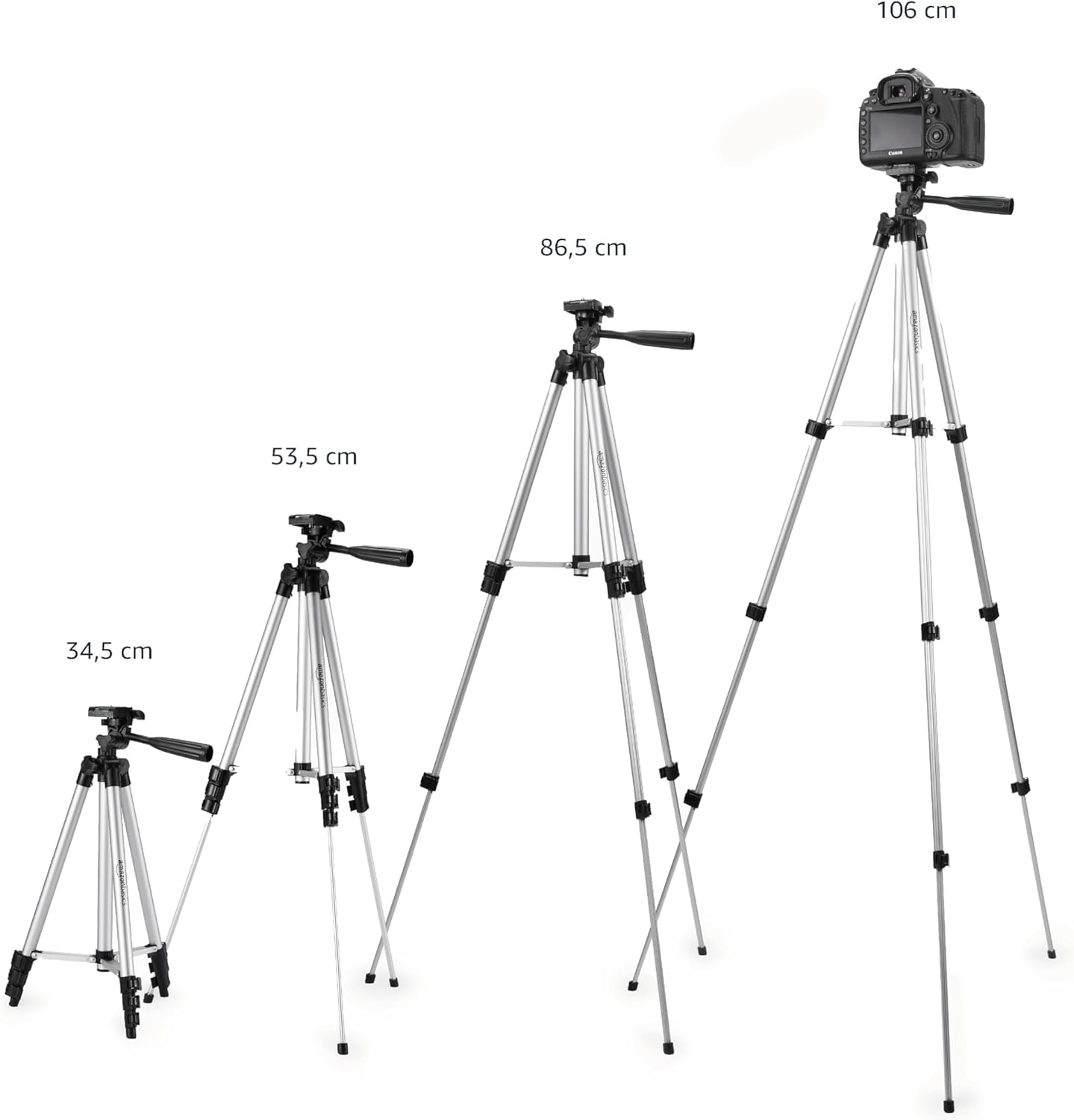 Detalle 2 de Amazon Basics Trépied universel pour smartphone, 127 cm