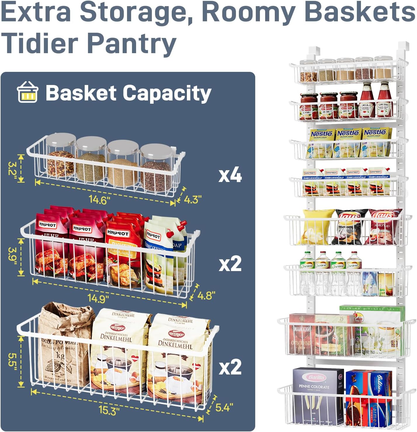 Thumbnail 4 de Over The Door Pantry Organizer 8-Tier