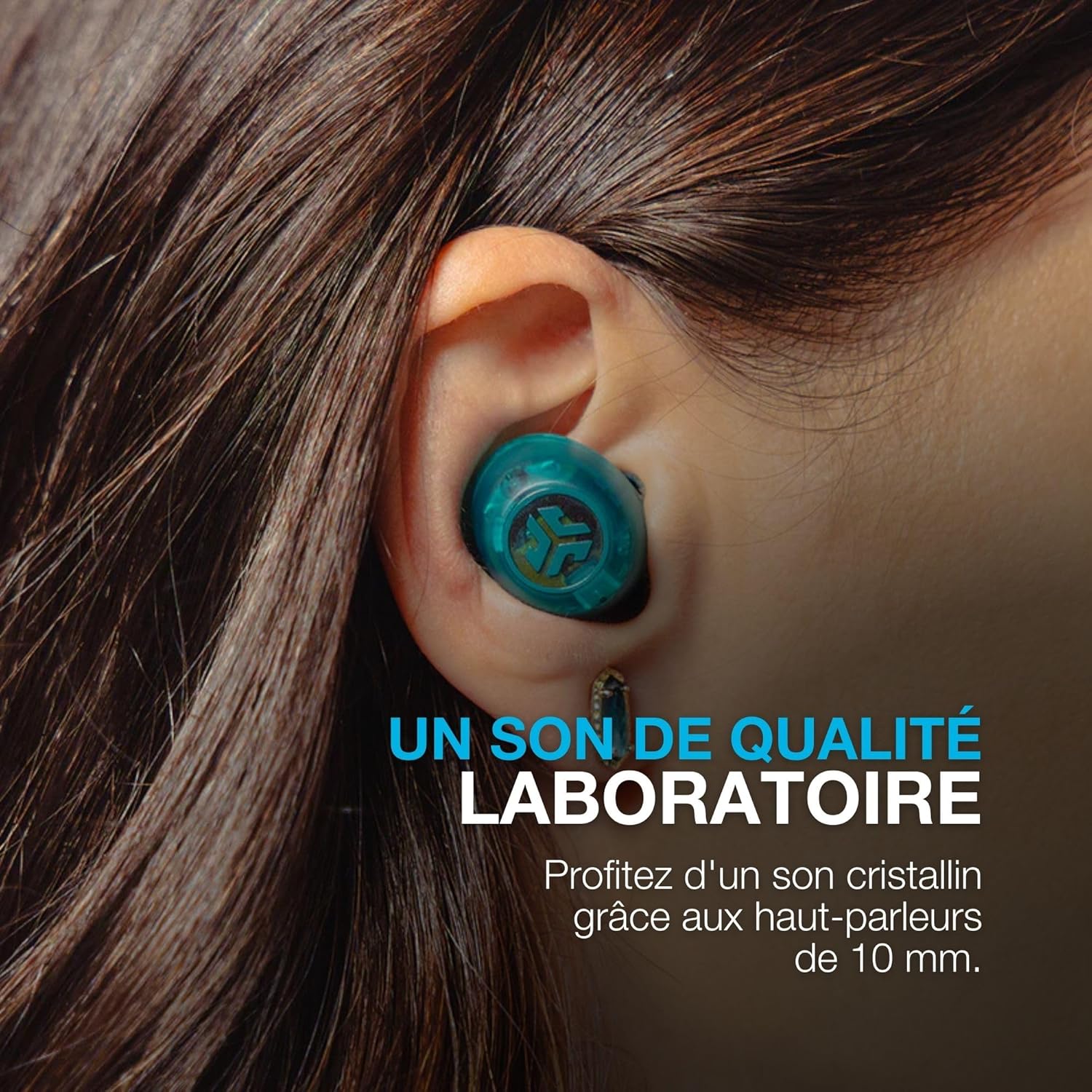 Thumbnail 3 de JLab Go Pop ANC Écouteurs Bluetooth : réduction de bruit, 24 h d’autonomie et design néon transparent