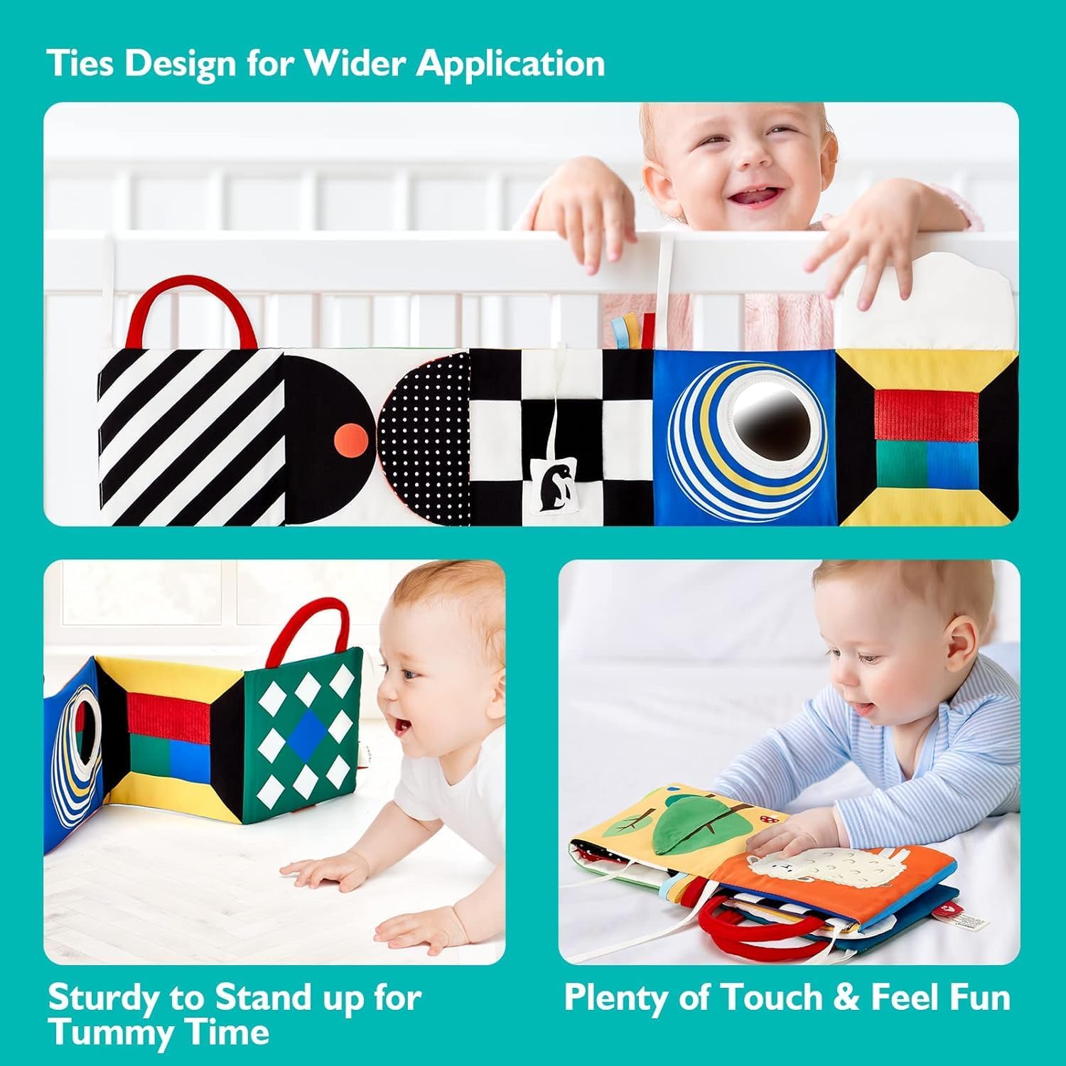 Thumbnail 2 de hahaland Baby Sensory Soft Book 0-6 Months