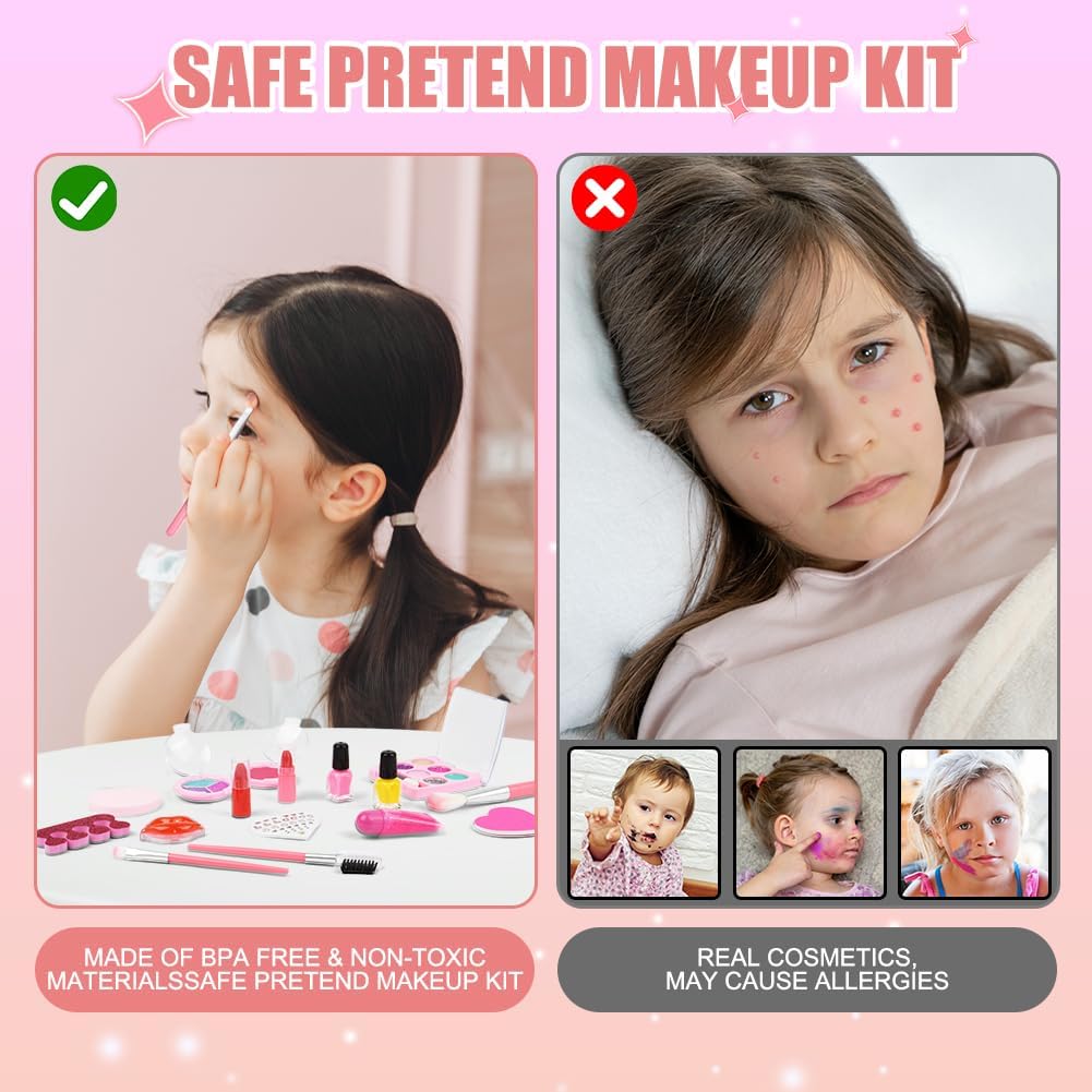 Thumbnail 4 de Aomig Kids Make-up Set 4676290, 20-delig met eenhoorntas