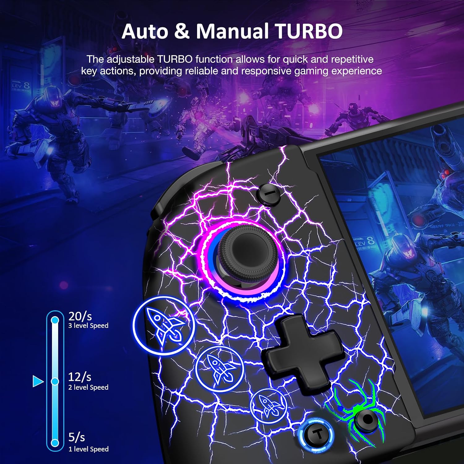 Thumbnail 4 de Coogamefly Switch Controller Wireless 1000 mAh