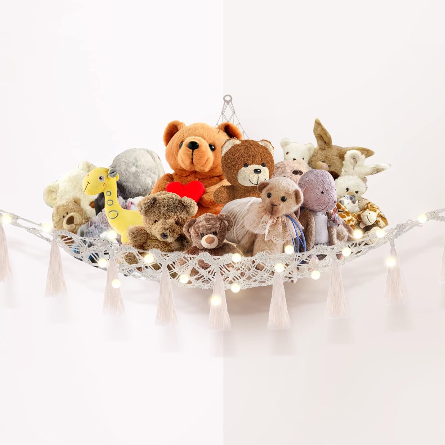 Detalle de Teddy Hammock Macrame Plush Toy Storage Net