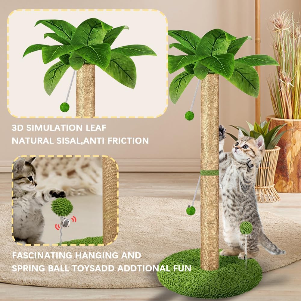 Detalle de HOMYHANDS Cat Scratching Post 82 cm tall 🐱