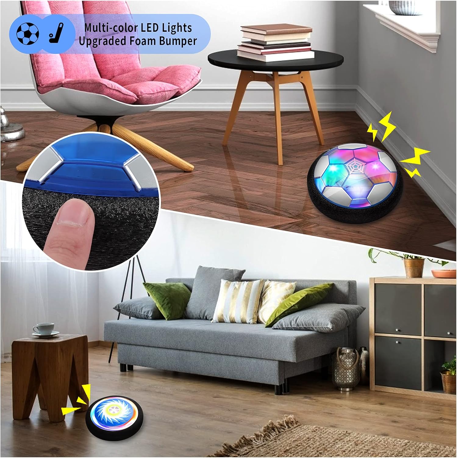 Detalle de Hover Ball 3-in-1 Rechargeable Air Soccer Set