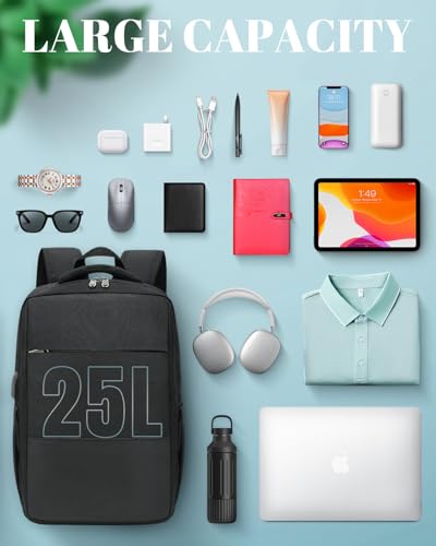 Detalle 2 de Besttravel mochila antirrobo para portátil de 15,6 pulgadas (25 L) para universidad y viaje