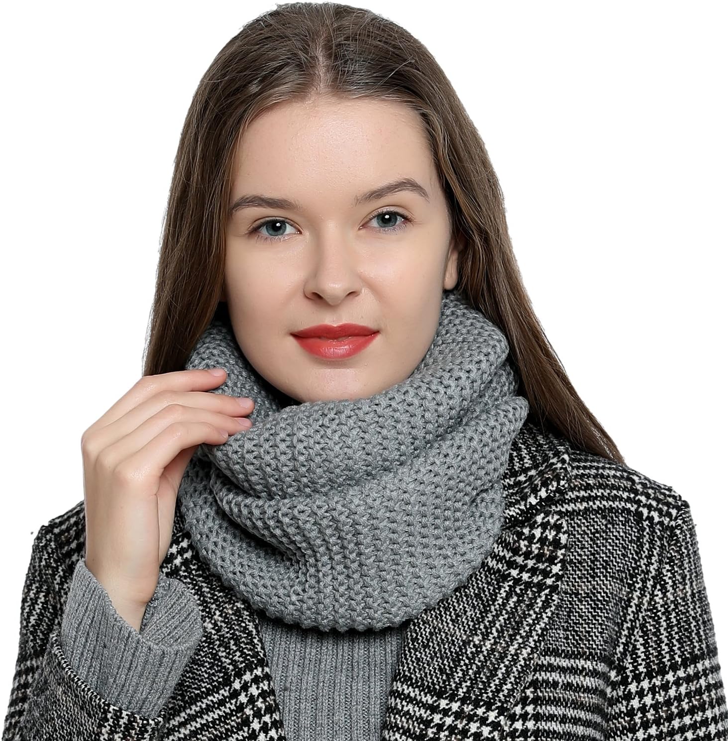 Thumbnail 6 de DonDon Écharpe femme hiver – écharpe tubulaire en laine, snood et cache-cou