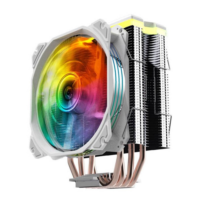 Detalle de Nfortec Centaurus X 4Pipes ARGB Ventilador CPU 120mm Blanco