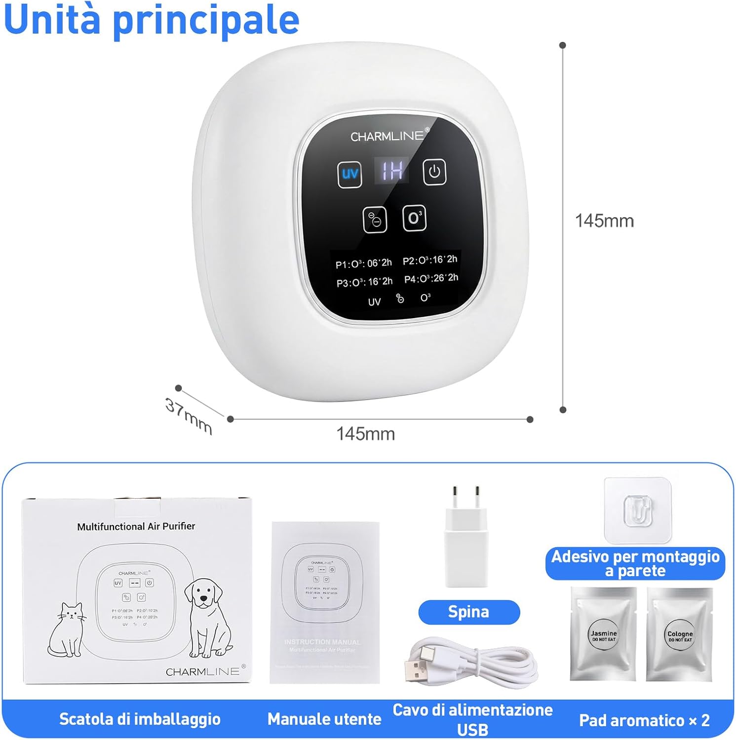 Thumbnail 6 de Purificatore d'aria portatile 3 in 1 con profumata: purifica, deodora e profuma in modo versatile