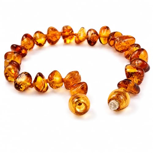 Thumbnail 5 de SilverAmber Jewellery UK Baltic Amber Anklet Bracelet Cognac – Handmade, 12 cm