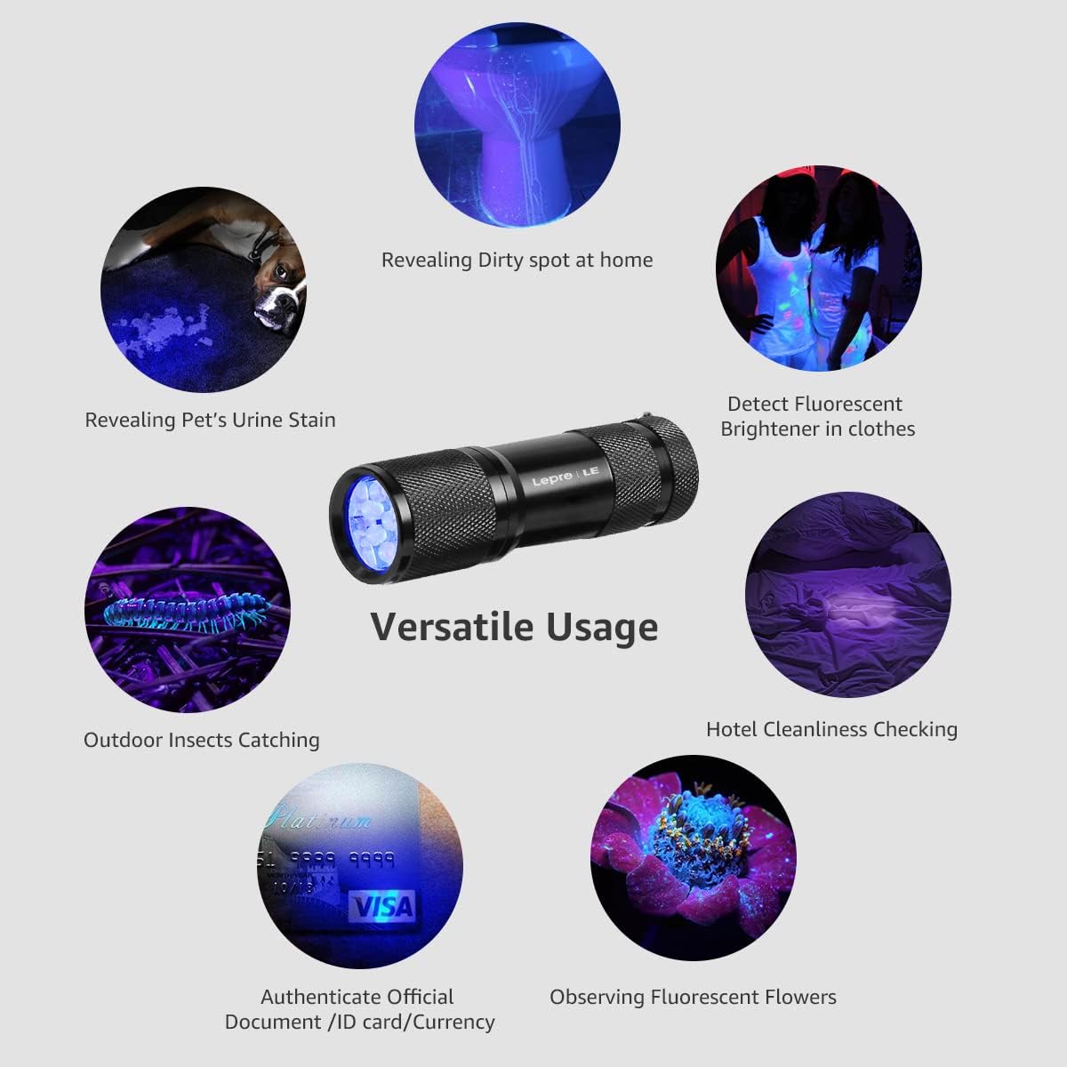 Thumbnail 5 de Lepro LE UV Torch 395 nm UV flashlight