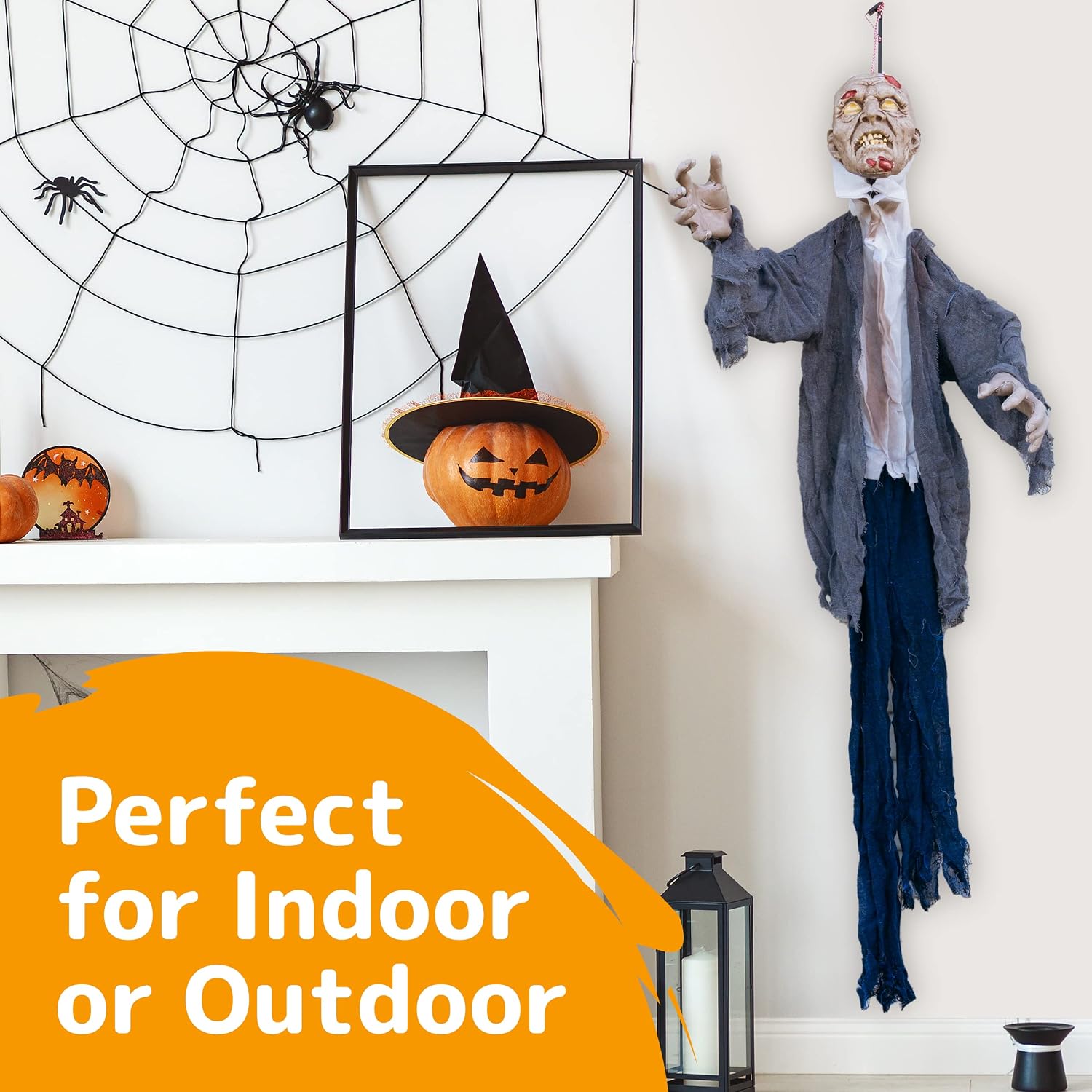 Detalle 2 de PREXTEX Hanging Zombie Decoration, 5-Inch