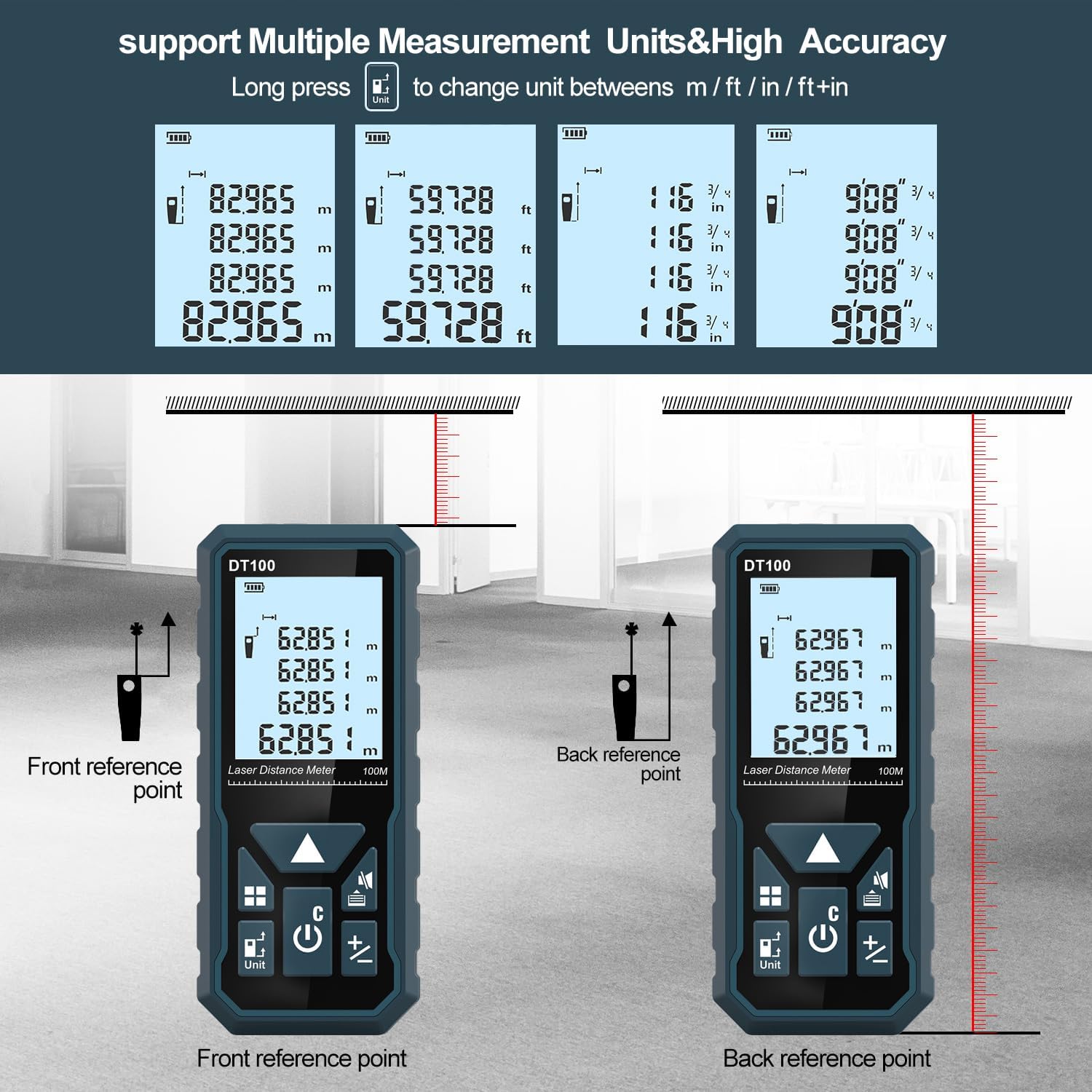 Thumbnail 4 de HANMATEK DT100 Laser Distance Meter (100m) — Practical, Rugged Range Finder Review